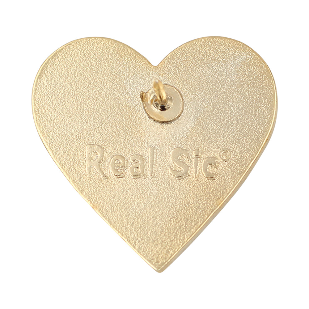 Radiant Heart Goth Enamel Pin For Dark Lovers, 1.5 Inch Gold And Black Art Deco Limited First Edition 001 Of 100