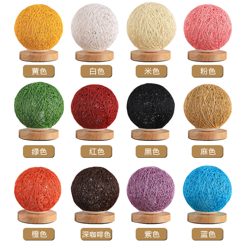 Wood Decorative Bedside Moon Lamp USB Charger Wood Table Lamp