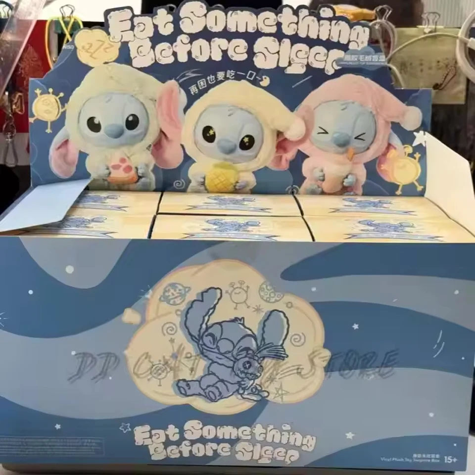 Miniso Stitch Eat Something Before Sleep Disney Blind Box Mystery Bag Vinyl Plush Doll Toys Pendant Surprise The Monsters Gifts