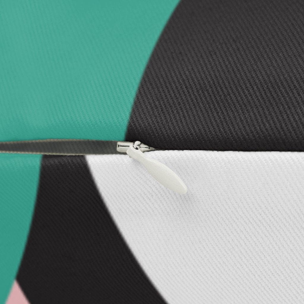 Decorative Lumbar Throw Pillow - Geometric - Black/multicolor