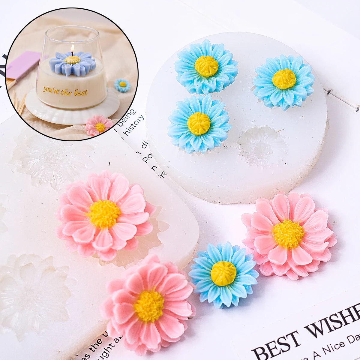 3D Strawberry Aromatherapy Candle Silicone Mold For DIY Handmade Romantic Scented Valentines Day Gift And Home Decor