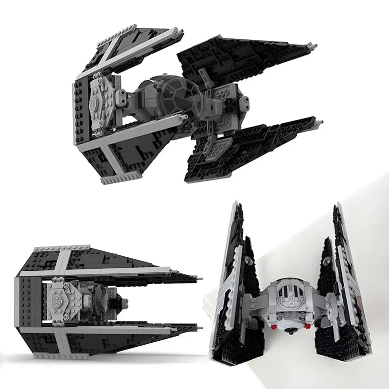 NEW MOC Space Tie Interceptor Fighter Stable Version Building Blocks Model Imperial Starfighters DIY Bricks Set Toys Gifts