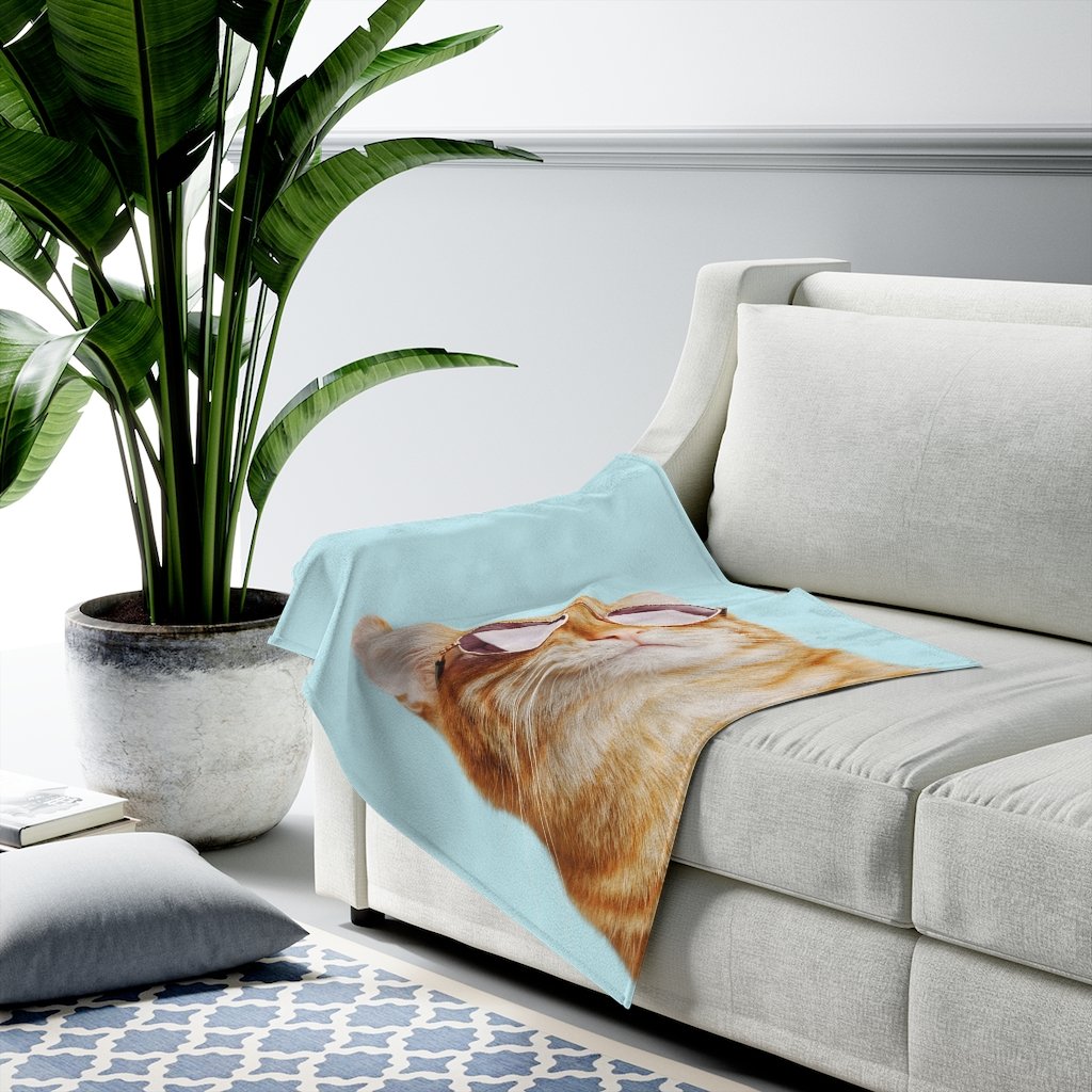 Velveteen Throw for People Who’ve Been Chosen by a Cat”