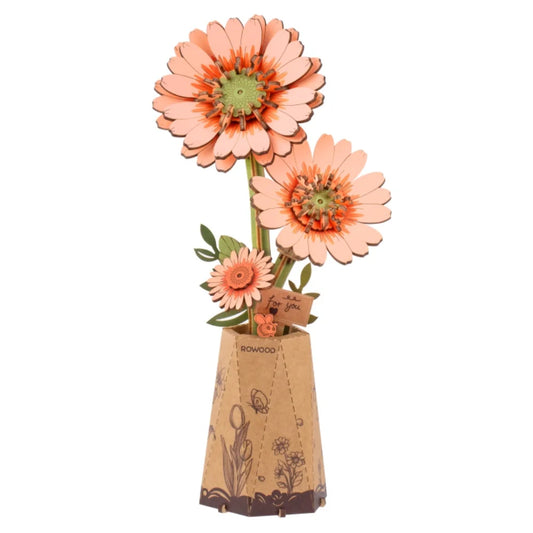 “Build a Bloom: DIY Wooden Flower Puzzle