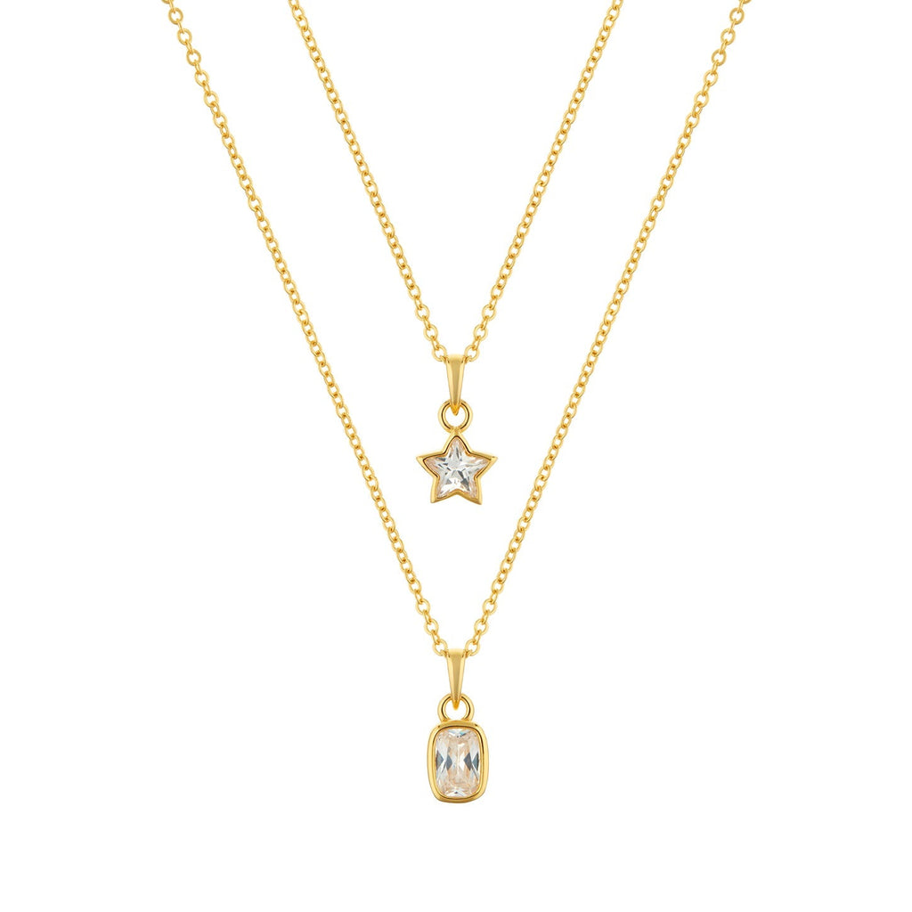 Divine Star Gold plated sterling silver Necklace
