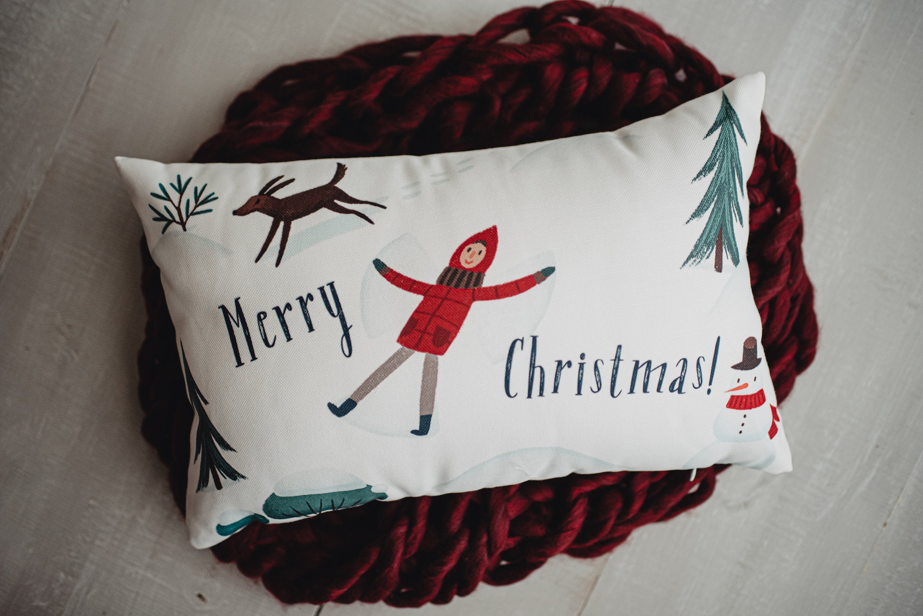 Christmas Village Pillow