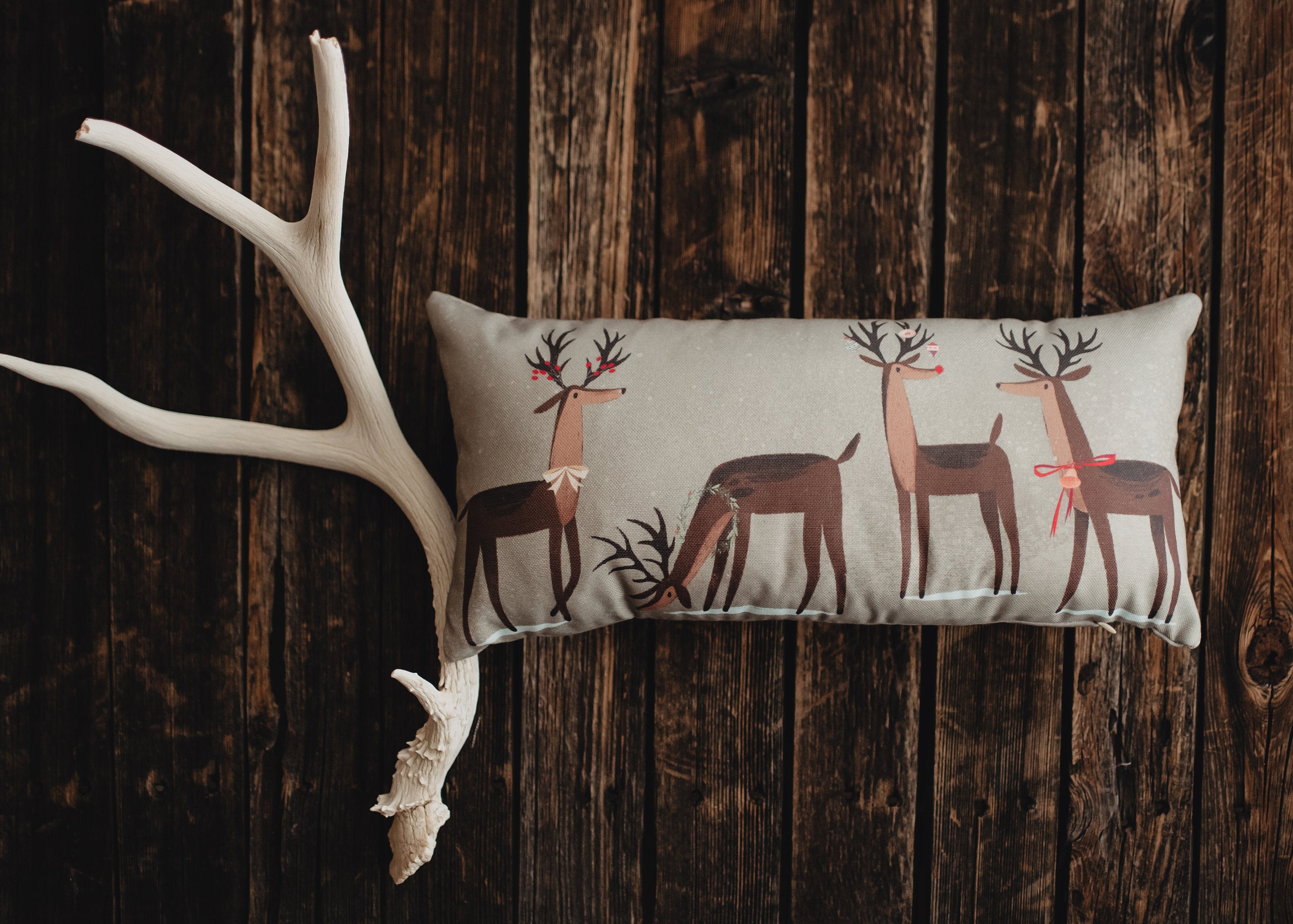 Christmas Reindeer Pillow