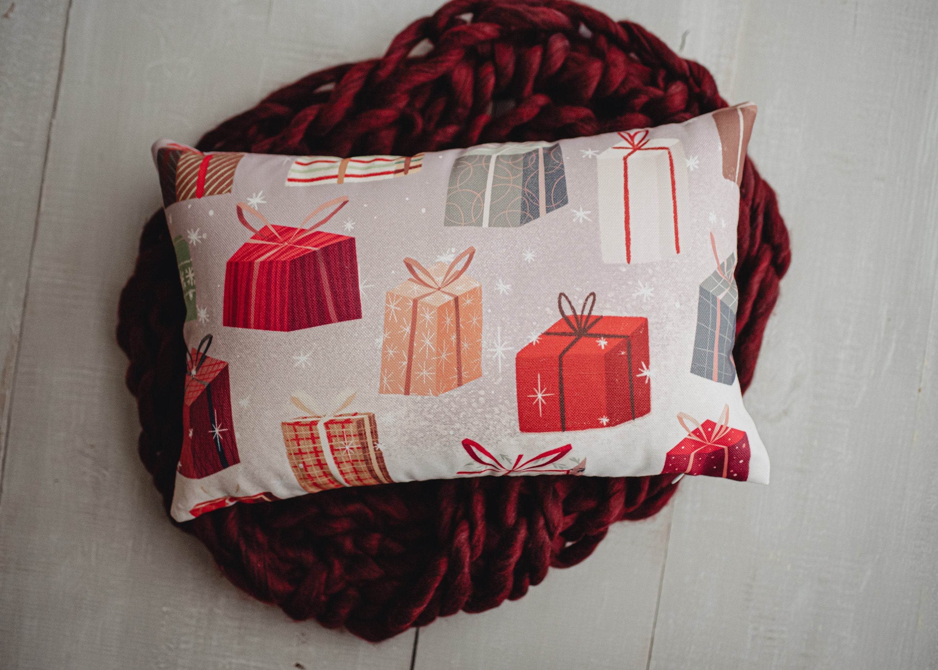 Gift Sleigh Pillow