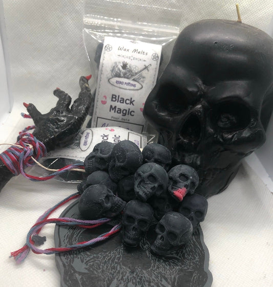 Hex Me Harder mini skull wax melts goth halloween witchcraft wicca