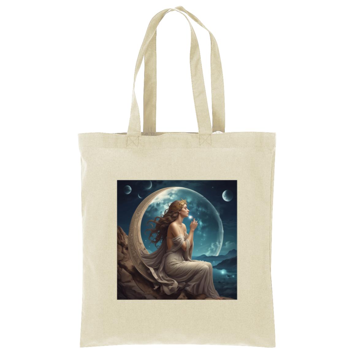 Moon Goddess Tote Bag – Celestial Witch core Art Divine Feminine Canvas by TK&CO