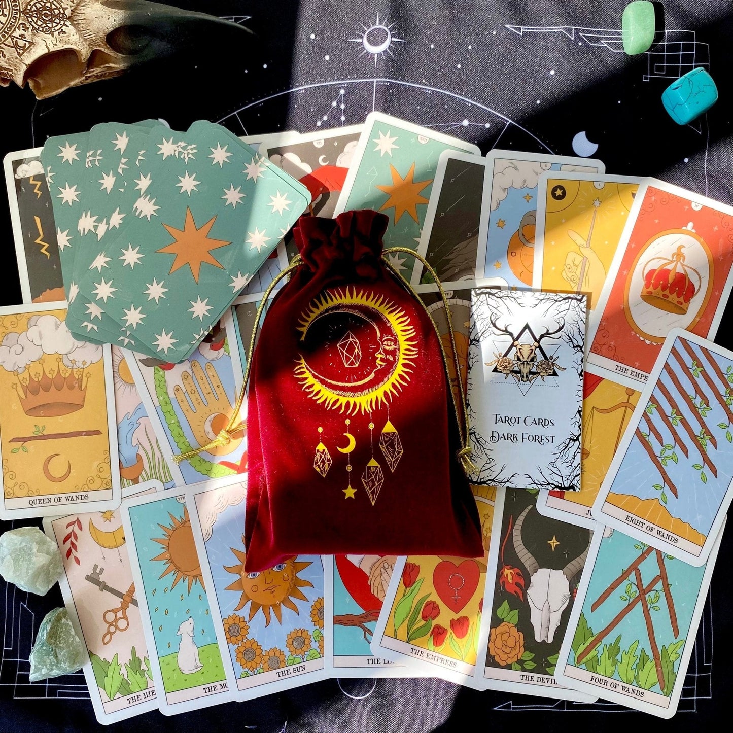 Moon Magic Tarot Cards By Enchanted Shadows Premium Deck