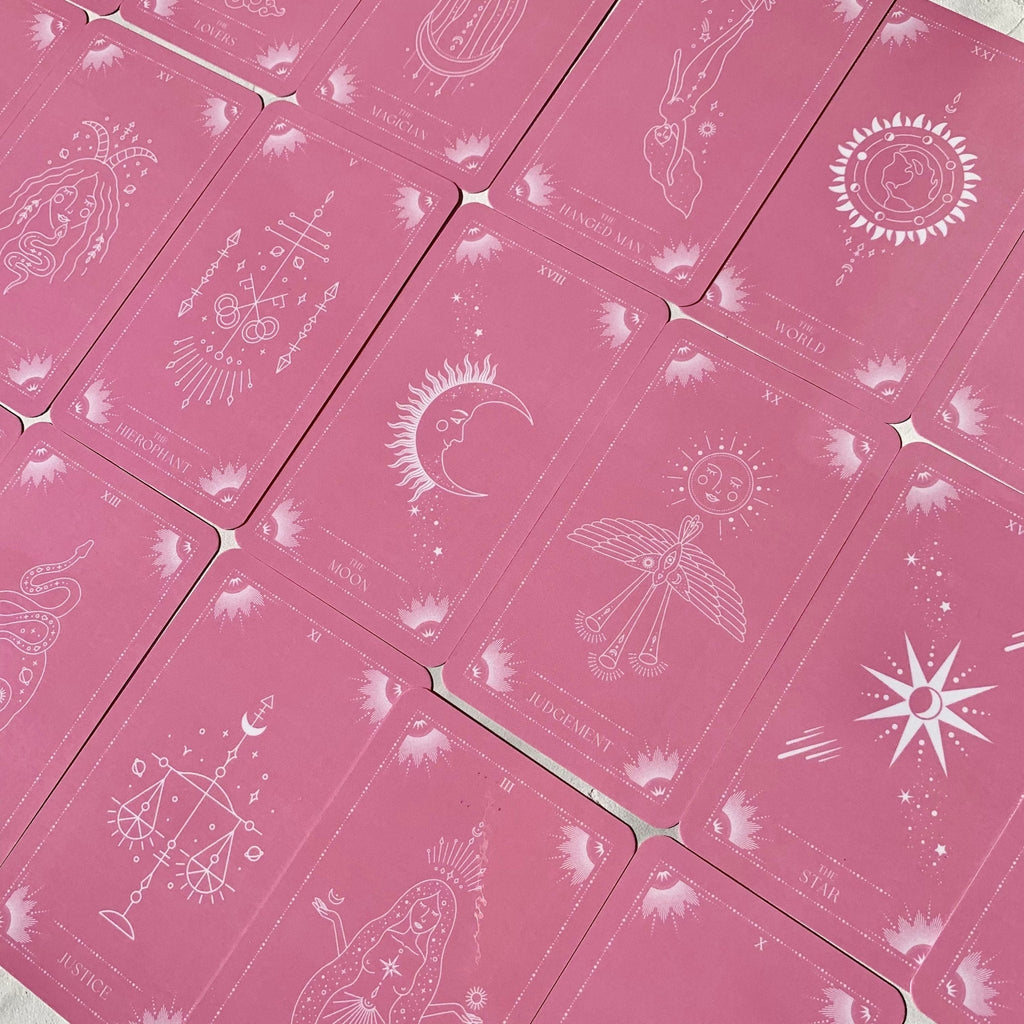 Enchanted Shadows Pink Moon Tarot Cards with Lamination