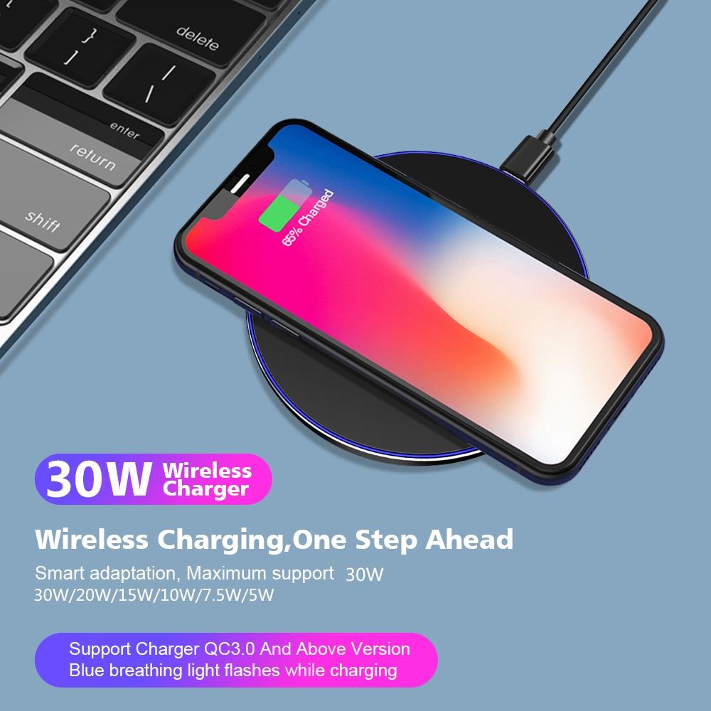 Dragon W9 Wireless Charging Pad 30W Ultra Thin 6.5mm Sleek Desk Talisman For Tech Enthusiasts
