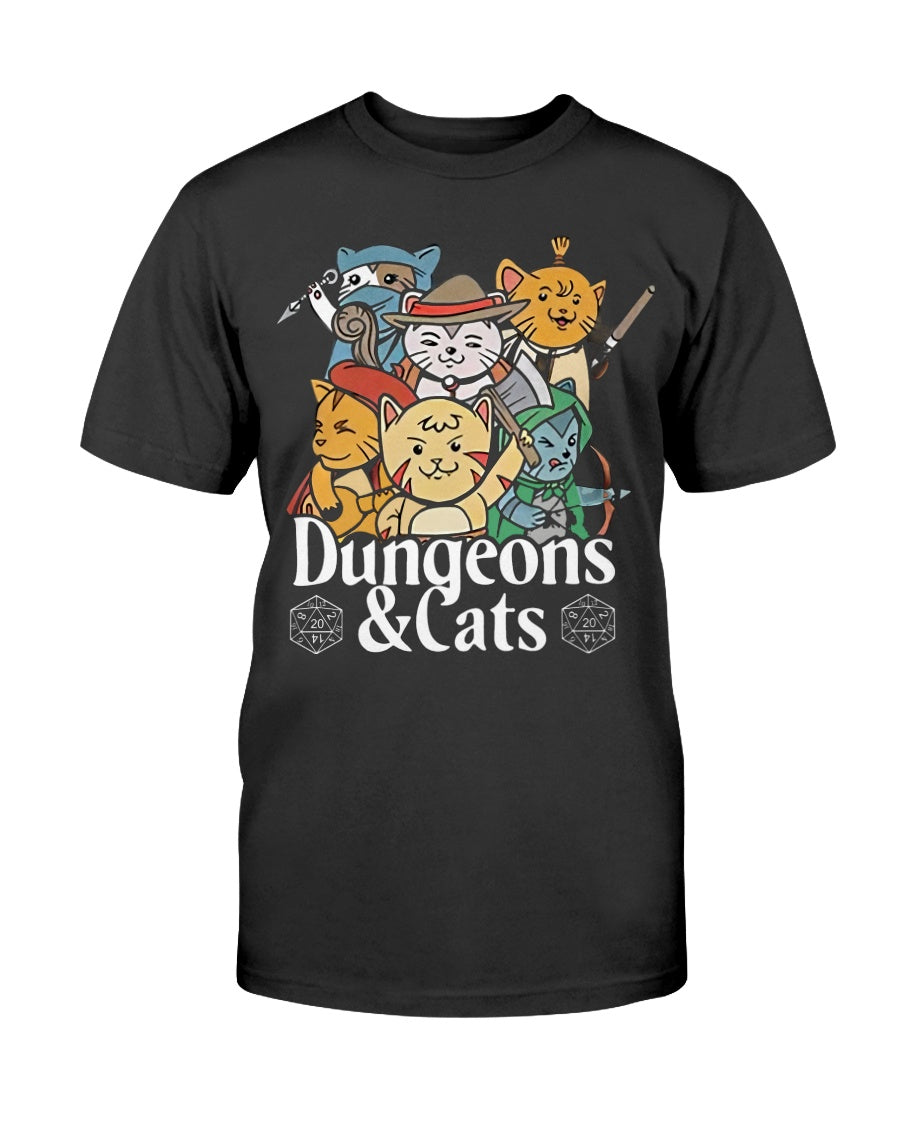 Dungeons and Cats T-Shirt Black