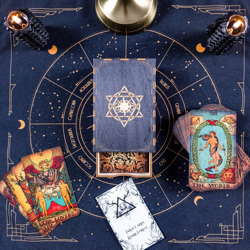 Tarot Borderless Vintage Deck Antiscratch Enchanted Shadows