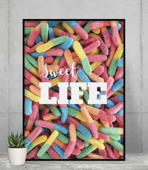 Sweet Life Gummy Candy Poster - Premium Matte Art Print