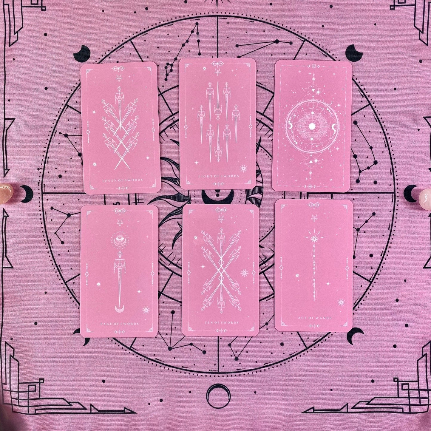 Pink Tarot Cloth for Spread