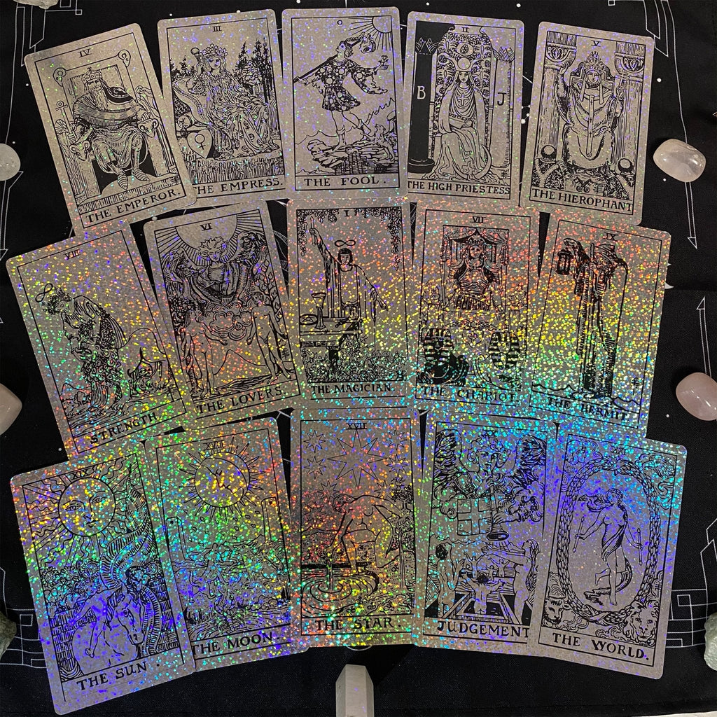 Enchanted Shadows Tarot Cards Holographic Crystal Foil