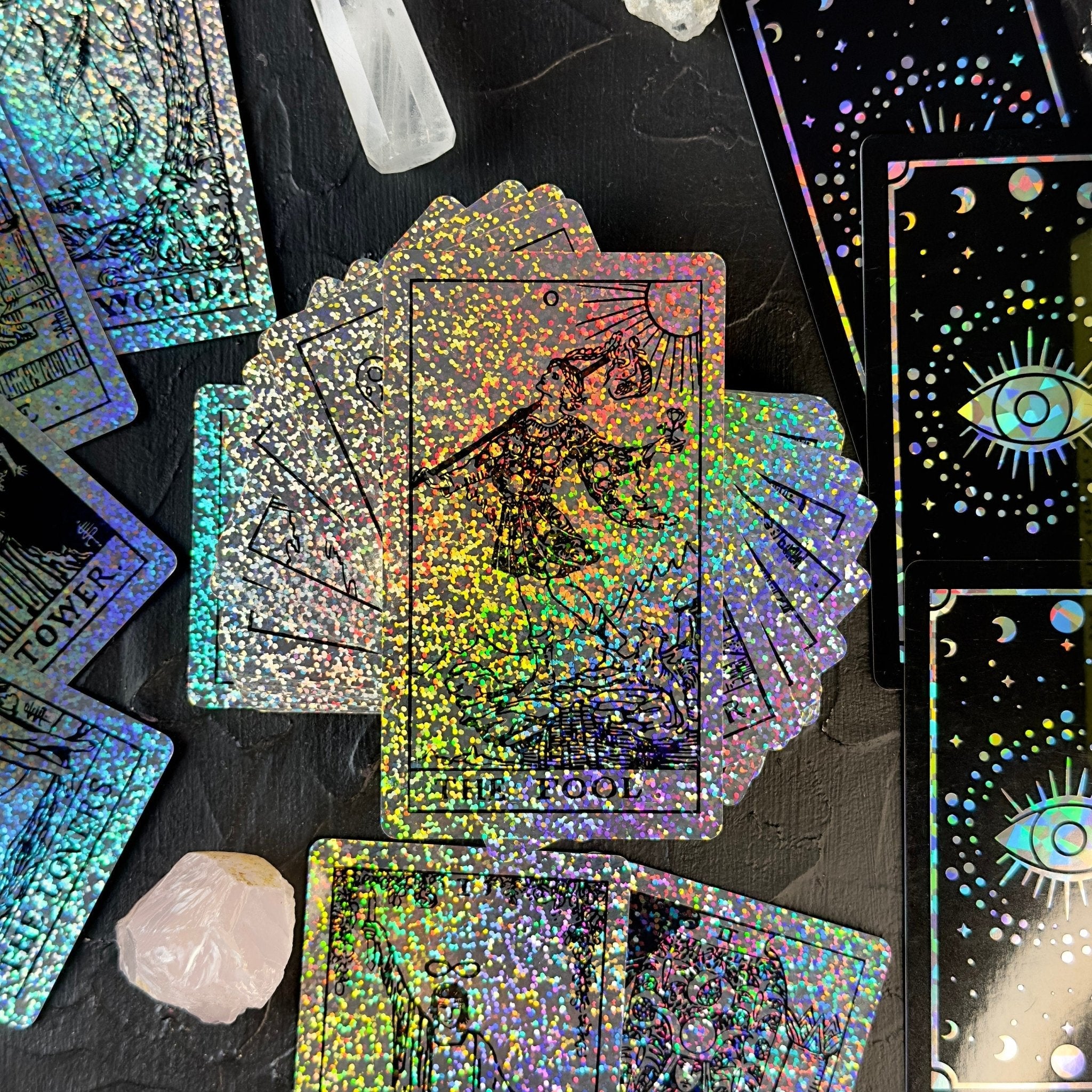 Enchanted Shadows Tarot Cards Holographic Crystal Foil