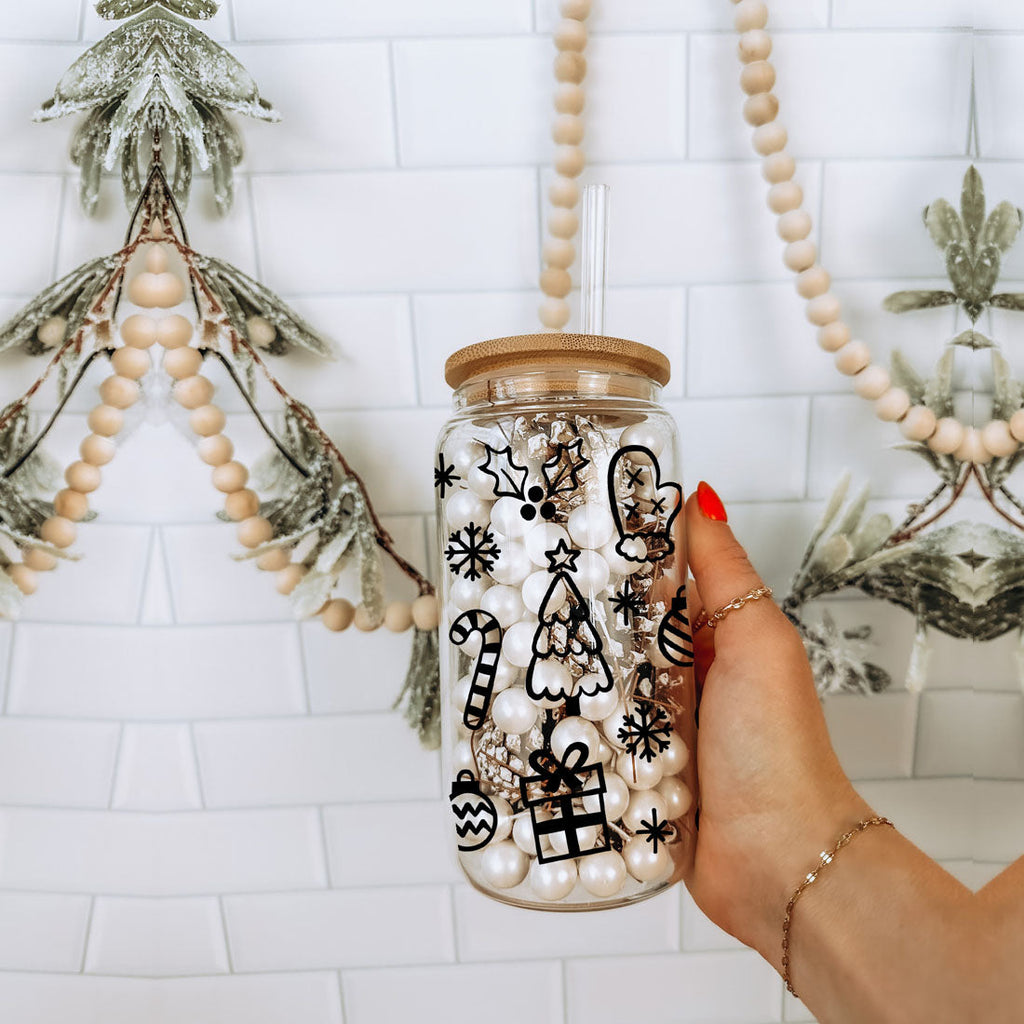 Vintage Christmas Can Cup 17oz Limited Edition For Retro Christmas Lovers Gothic Mystic Nostalgia