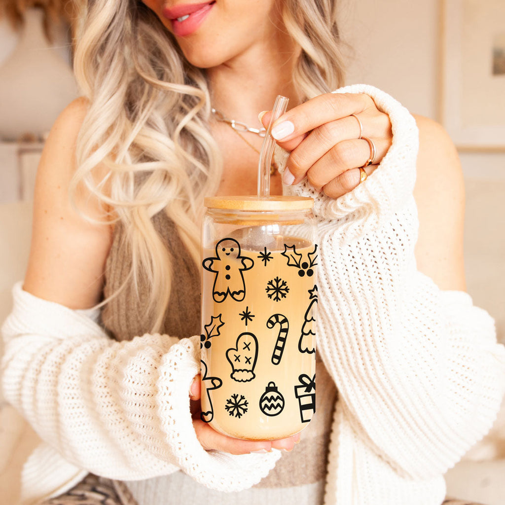 Vintage Christmas Can Cup 17oz Limited Edition For Retro Christmas Lovers Gothic Mystic Nostalgia